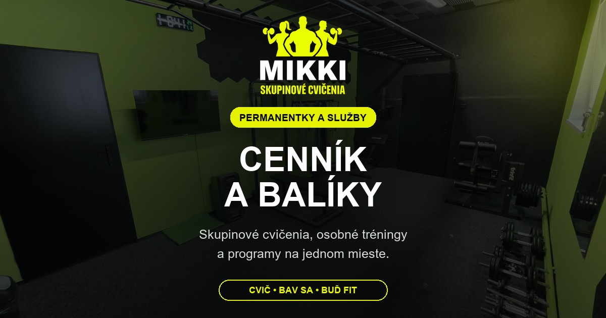 Cenník a balíky